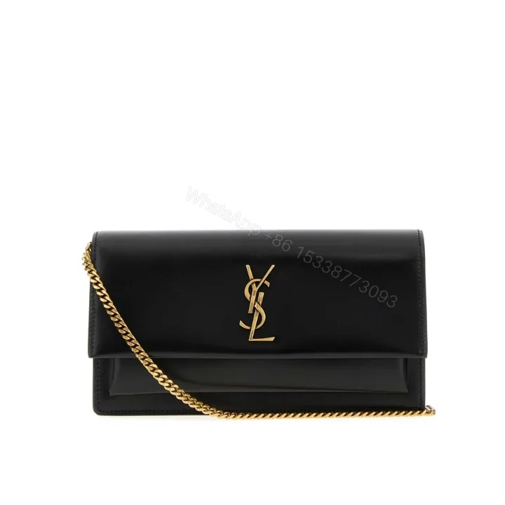 View 1 of Saint Laurent Sunset Clutch Black 22Cm