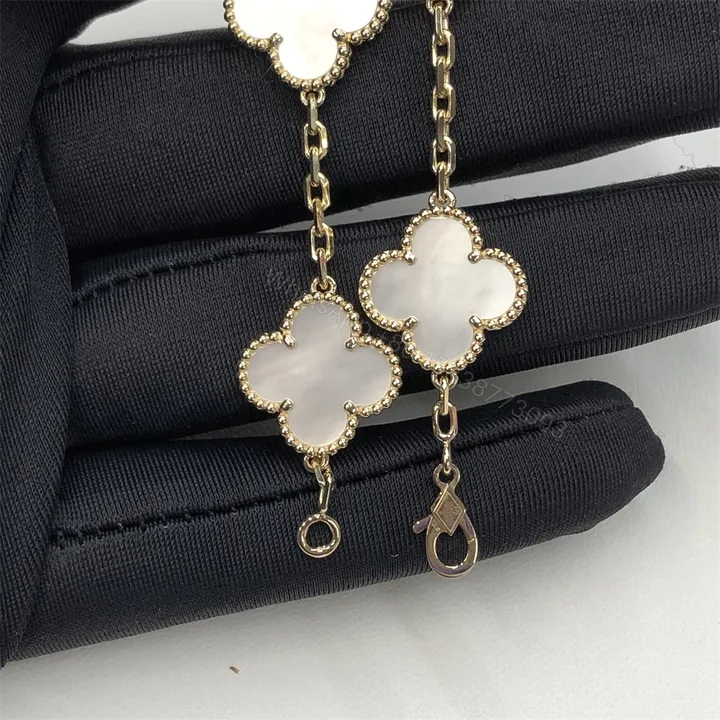 View 1 of VCA Vintage Alhambra Bracelet 5 Motifs Mother-Of-Pearl VCARA41800