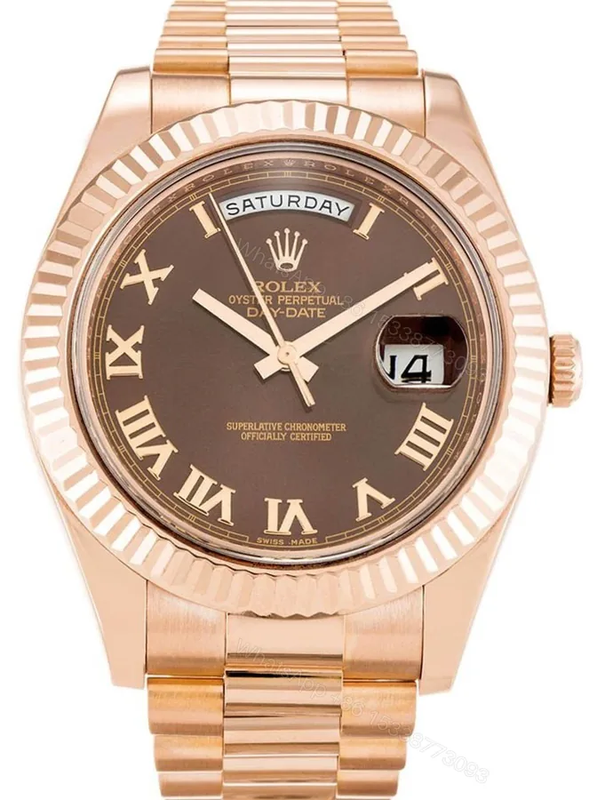 View 1 of Replica Rolex Day-Date II Chocolate Dial 218235 40mm