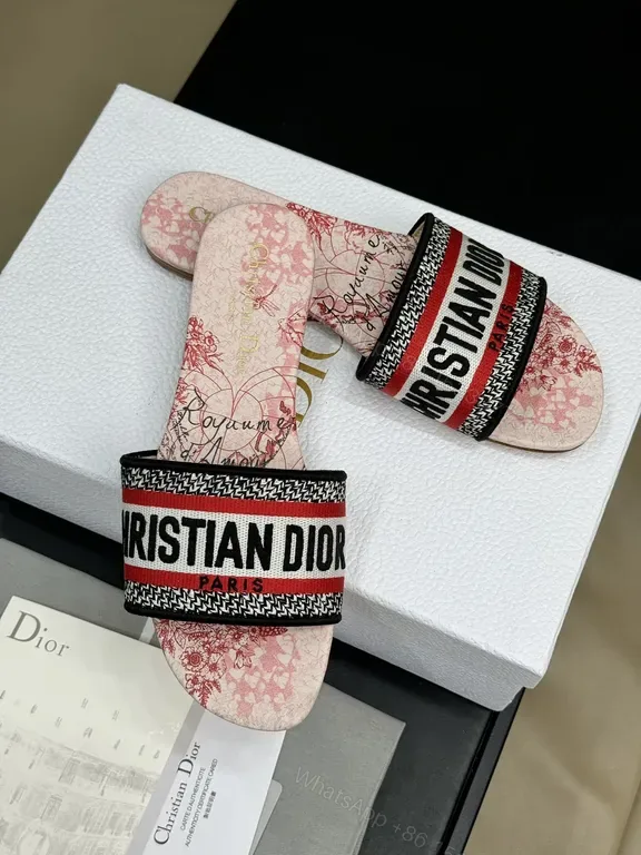 View 1 of Soft-Soled Luxe Slides + Dior-Branding â€” Everyday Comfort Slides