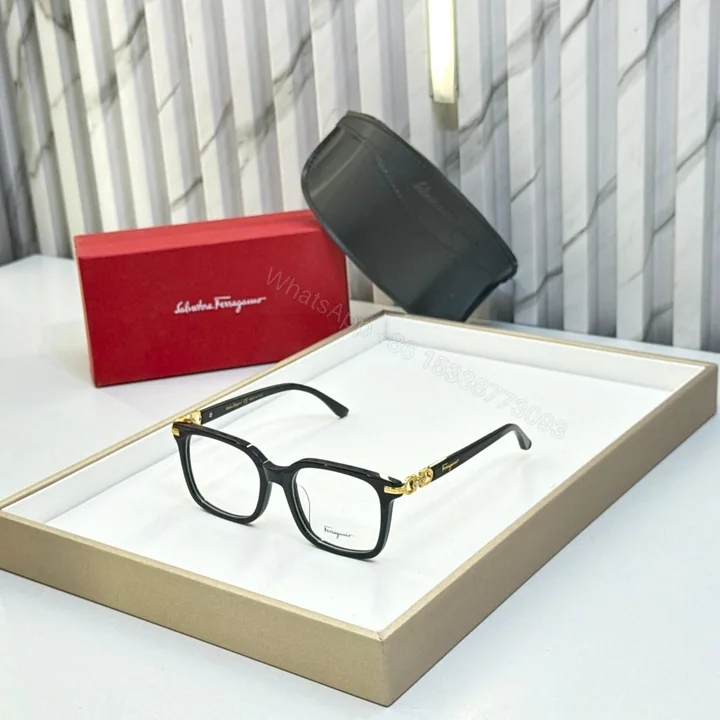 View 1 of Salvatore Ferragamo Square Eyeglasses Black