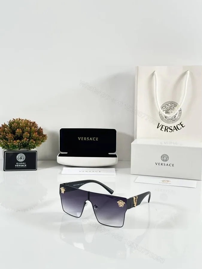 View 1 of First Copy Versace 10086 Black DC Sunglasses
