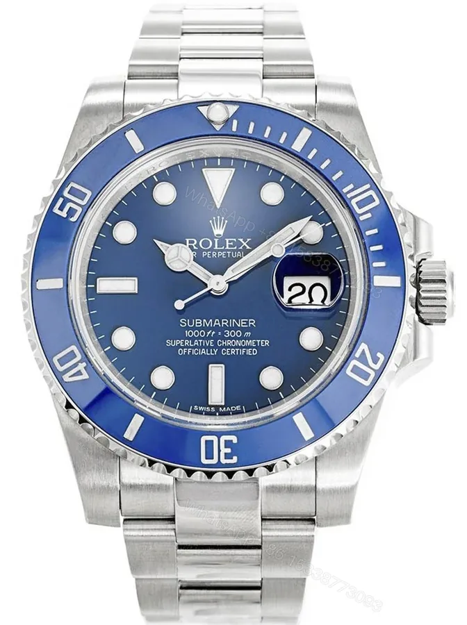 View 1 of Superclone Rolex Submariner Blue Dial 116619LB “Smurf”