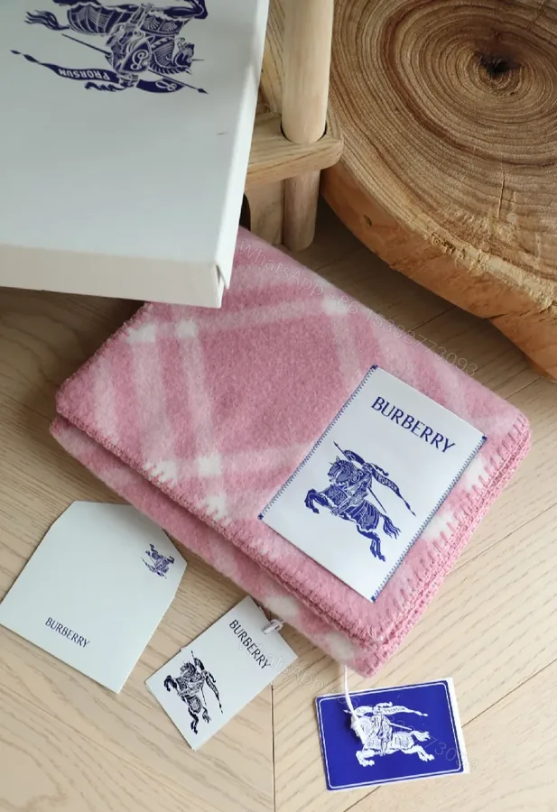 View 1 of Soft Pink Plaid Throw—Heritage Cozy Fleece Blanket