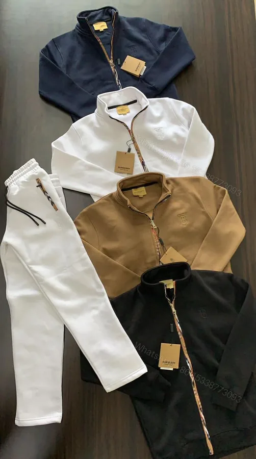 View 1 of First Copy Burberry Exclusive Zipper Tracksuit for Men
