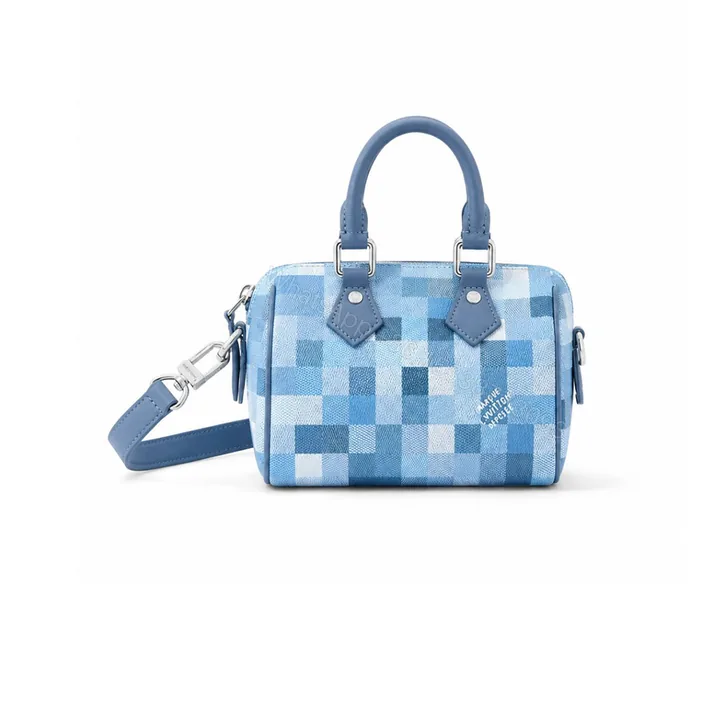 View 1 of Louis Vuitton Speedy 18 Bandoulière Blue 18Cm M29050