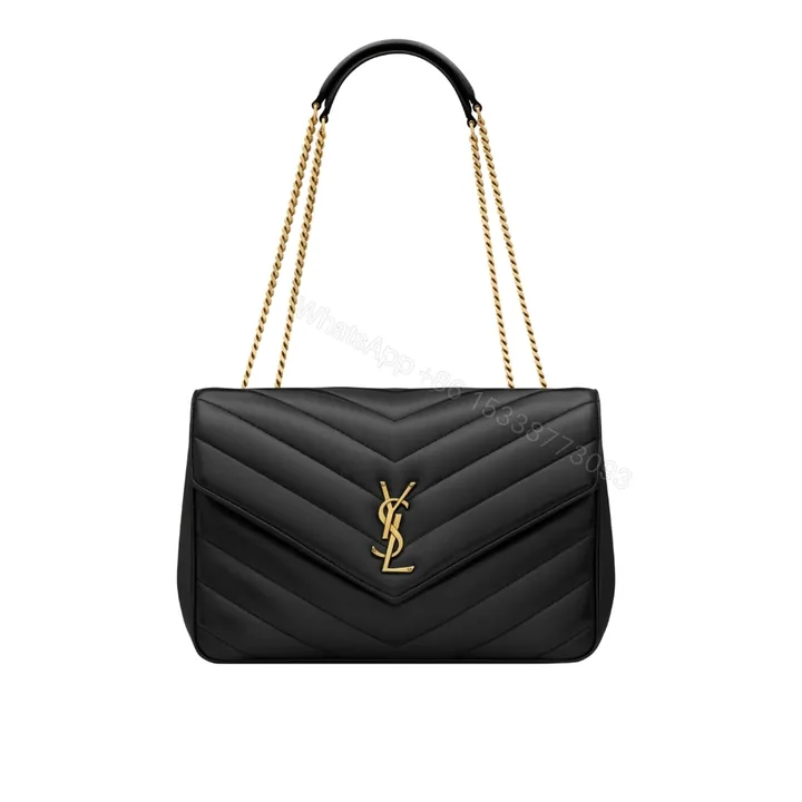 View 1 of Saint Laurent Loulou Large In Matelassé Black 32Cm