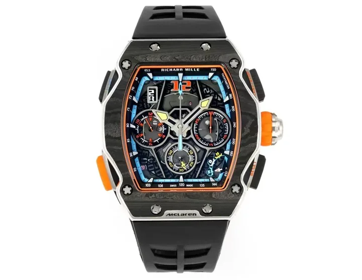 View 1 of Richard Mille RM65-01 McLaren W1 Automatic Chronograph Watch Carbon TPT Titanium Skeleton Dial RMAC4 Movement Supercar Edition RM65-01-MCL-W1-CHR
