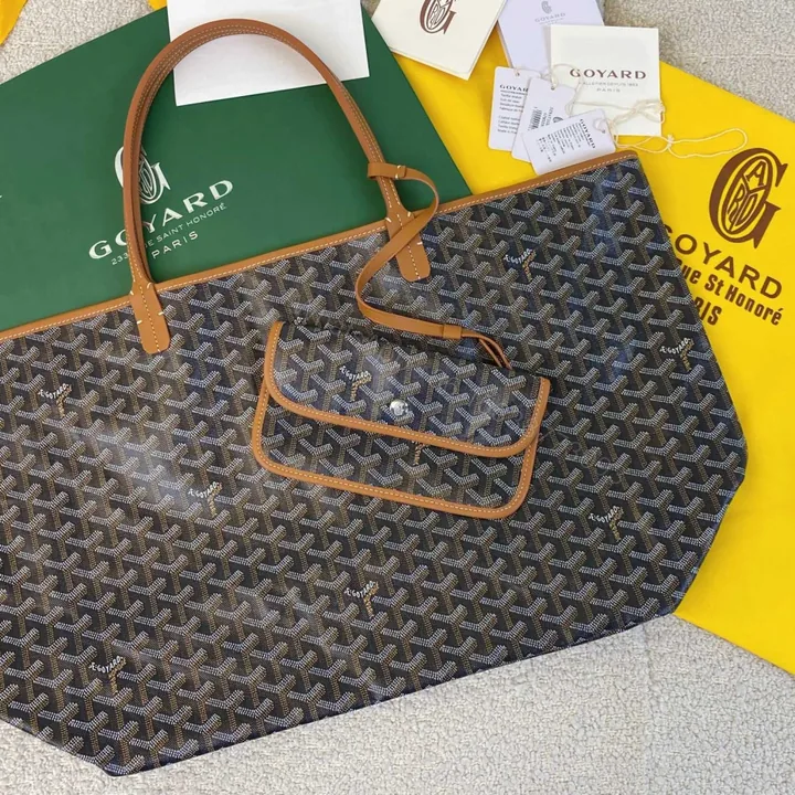 View 1 of 高仿Goyard*STLOUI7滿印Tote媽咪袋棕色大號免檢版