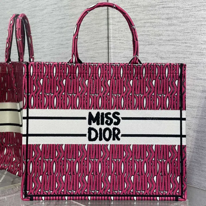 View 1 of 高仿Dior*BookTote系列M128M75E購物袋粉紅色大號免檢版