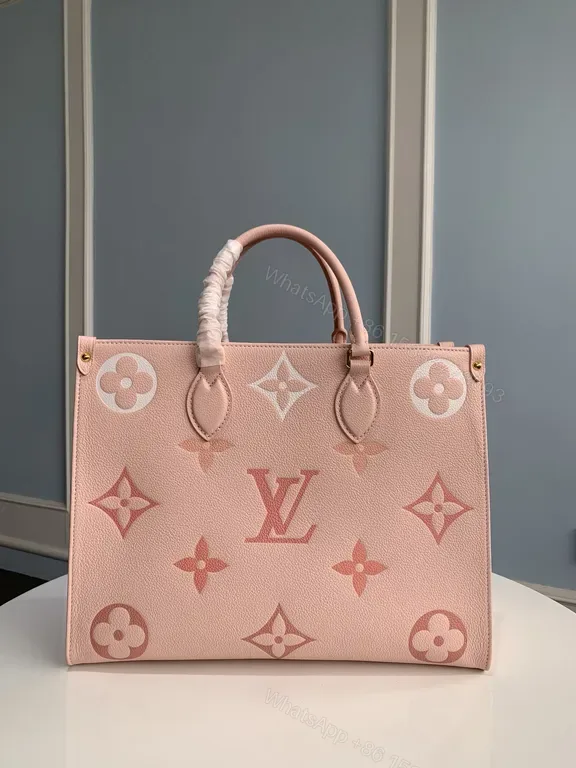 View 1 of Pink Monogram Tote: Modern Luxury Everyday Carry Tote