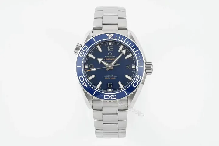 View 1 of Omega Seamaster Planet Ocean 600M Diver’s Watch Quarter Orange Blue Dial Stainless Steel Bracelet 43.5mm
