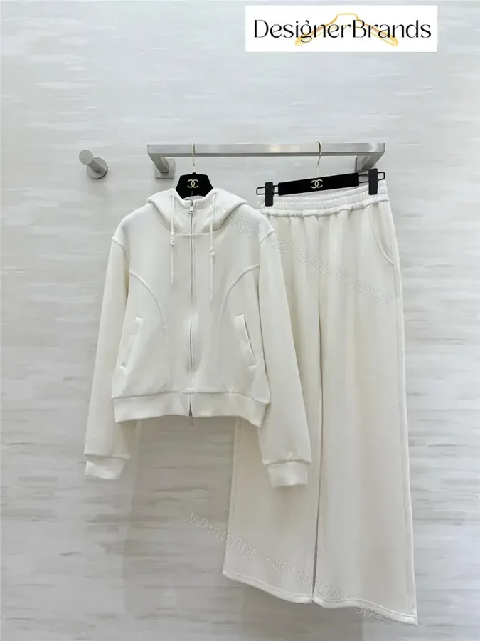 View 1 of Monochrome Luxe Set: Premium Hoodie & Wide-Leg Pants
