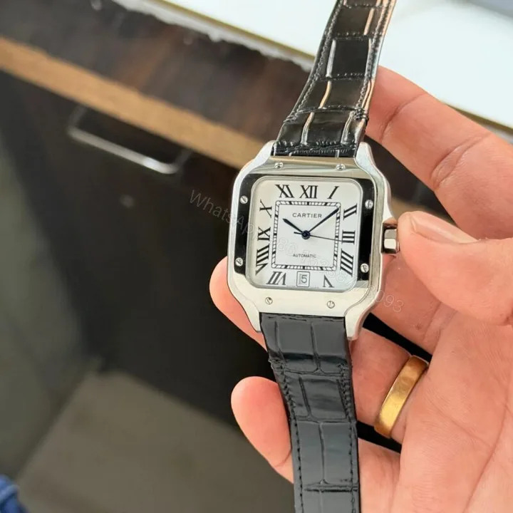 View 1 of Cartier Santos 43mm Geometric Black Dial Automatic