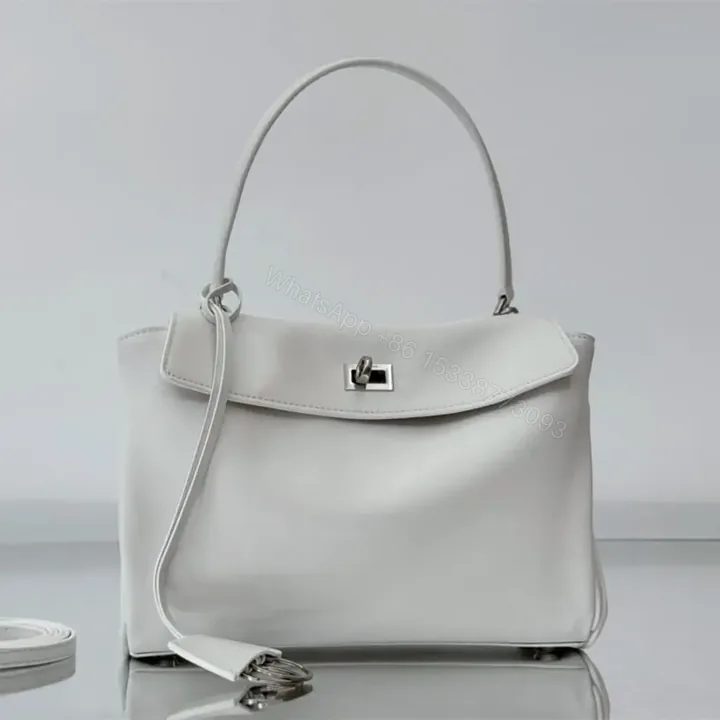 View 1 of 高仿Balenciaga*Rodeo系列V79016小牛皮手袋白銀小號號免檢版