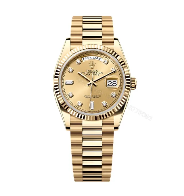 View 1 of Superclone Rolex Day-Date Champagne Diamond Dial 128238-0008 36 mm