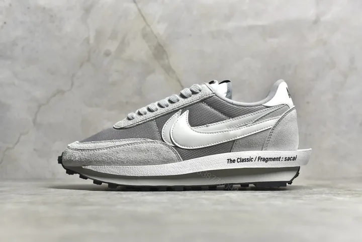 View 1 of Fragement × sacai × Nike LDWaffle “Light Smoke Grey” Reps