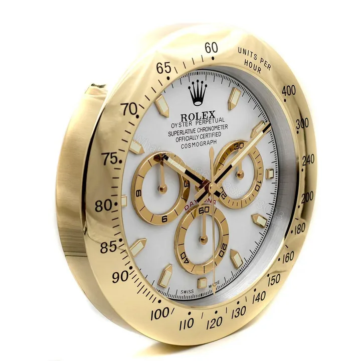 View 1 of ROLEX WALL CLOCK – DAYTONA GOLD/WHITE DIAL