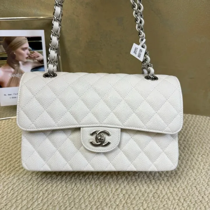 View 1 of Chanel classic flap white small