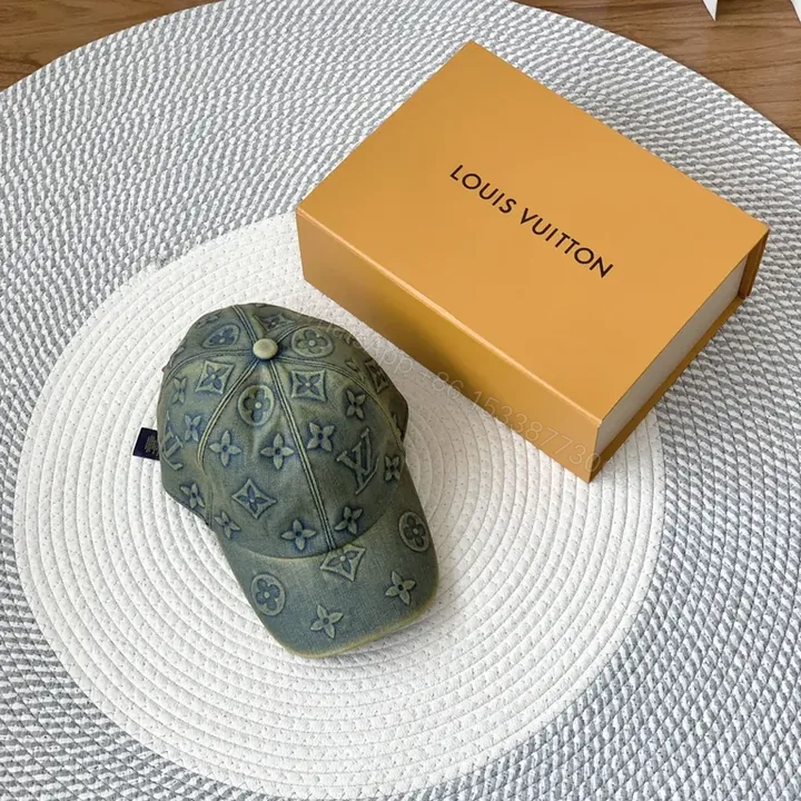View 1 of Louis Vuitton Monogram Textured Cap - Luxe, Packable, Adjustable Fit