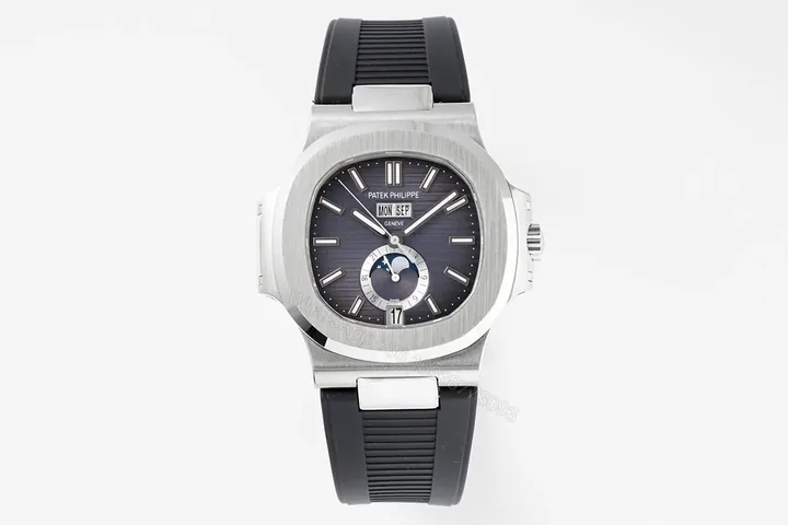 View 1 of Patek Philippe Nautilus Blue Rubber Strap Watch