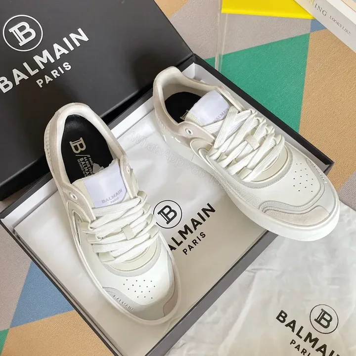 View 1 of Cream-Tone Calf Leather Sneakers: Luxury Everyday Comfort