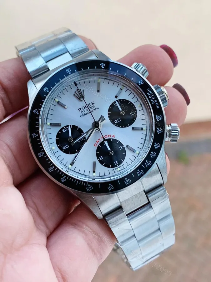 View 1 of VINTAGE Rolex Daytona 6263 SS White Dial 2 on Bracelet Venus 75