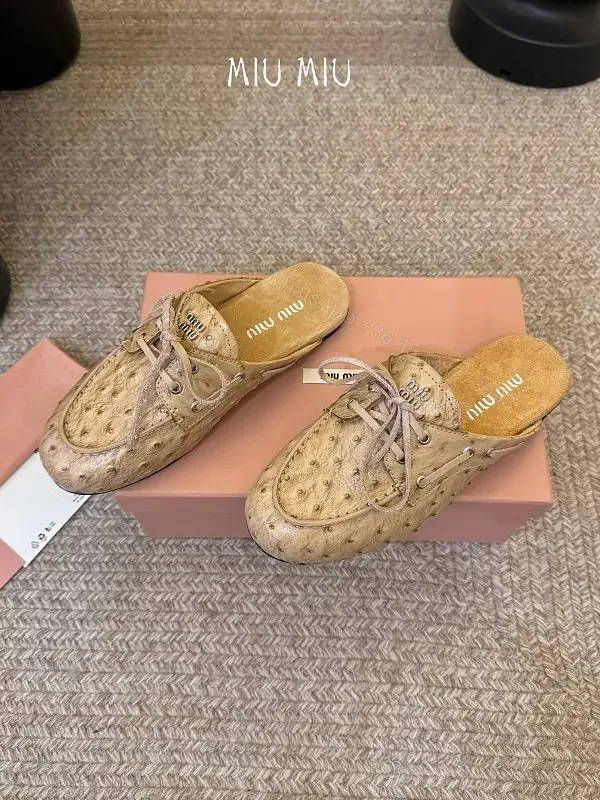 View 1 of Golden Corkscrew Miu Miu Clogs Sandals