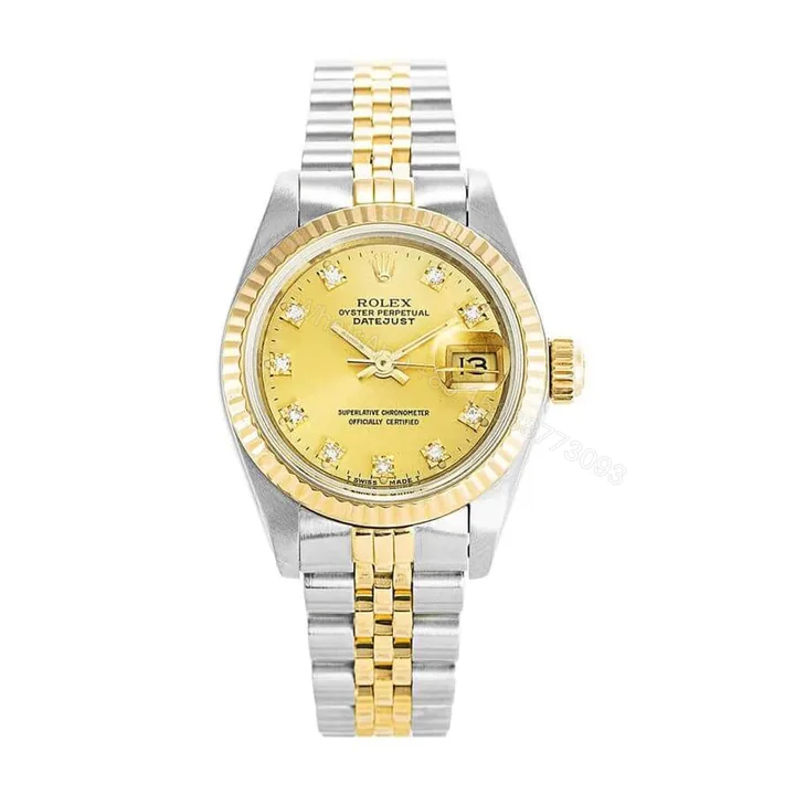 View 1 of Rolex Lady-Datejust 69173 Super Clone : Two-Tone Diamond Champagne Dial 26mm