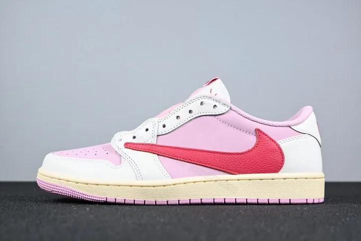 View 1 of Jordan 1 Retro Low OG SP Travis Scott Sail Tropical Pink