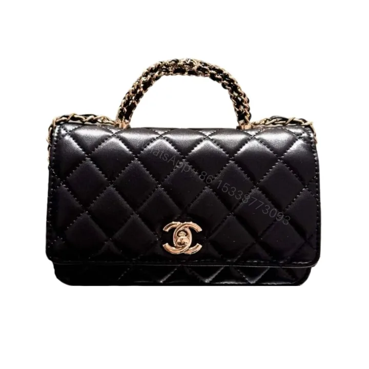 View 1 of Chanel Classic Mini Flap With Chain Handle Black 19Cm