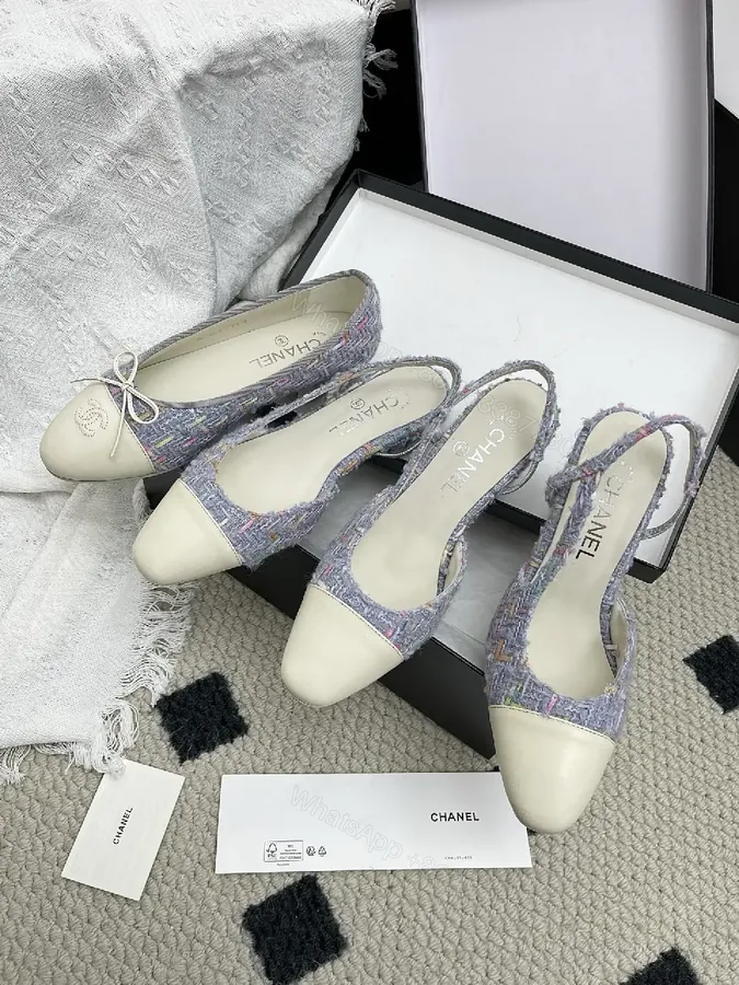View 1 of Textured Tweed Slingback Pumps: Elegant All-Day Comfort