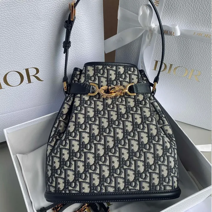 View 1 of Dior Cest Canvas Backpack Super Embroidered Pattern Black 24x10x24.5cm
