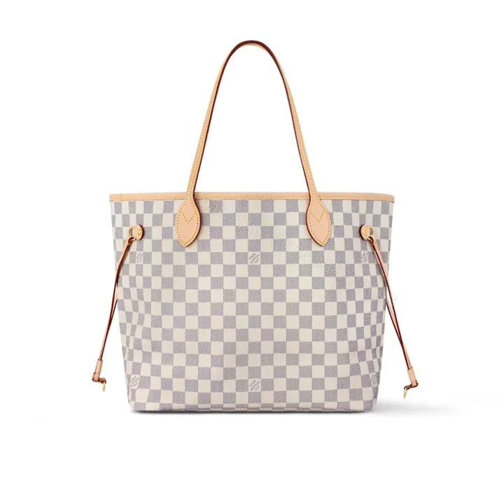 View 1 of Louis Vuitton Neverfull MM Damier Azur Canvas Beige 29Cm N40604