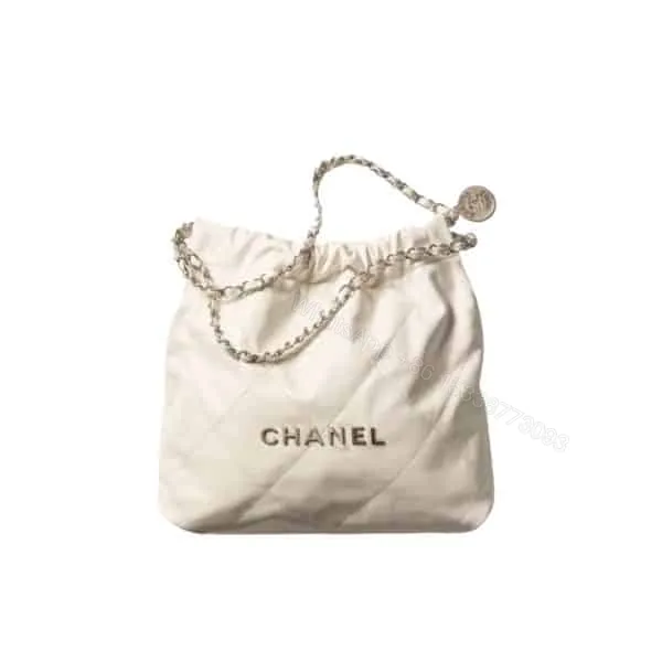 View 1 of Chanel 22 Handbag White With Silver 42Cm AS3261