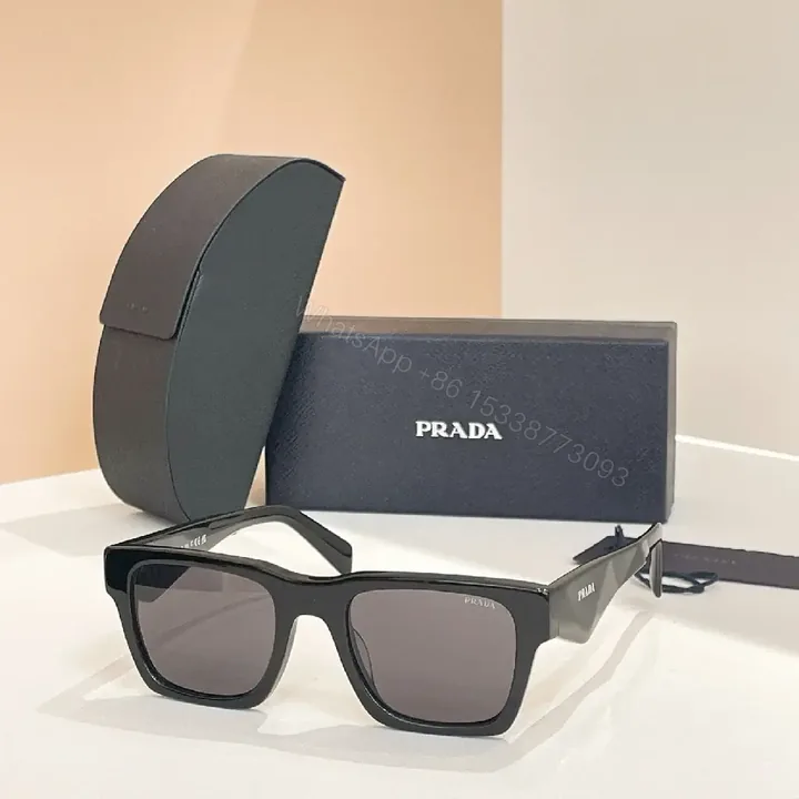 View 1 of Modern Black Acetate Sunglasses with Polarized UV Protection