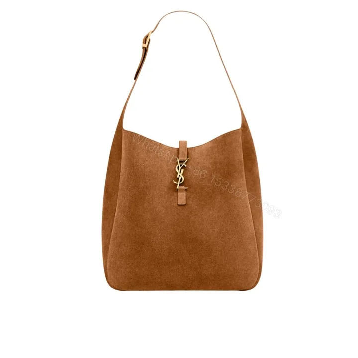 View 1 of Saint Laurent Le 5 À 7 Supple In Suede Golden Brown 24Cm