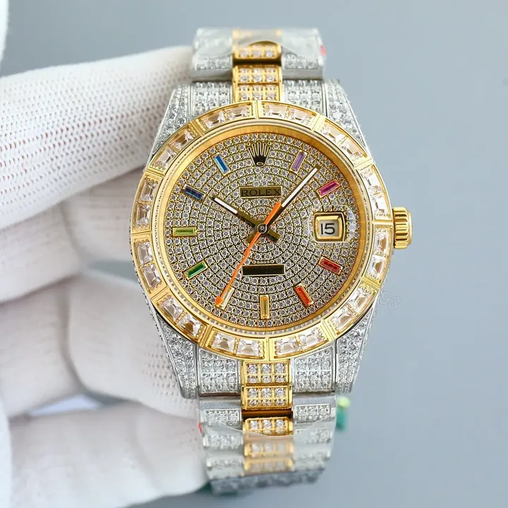 View 1 of Best Rolex Datejust Full Diamon 41MM President Bracelet Edition RG-DATEJUST41-FULL-DIAMOND-TT