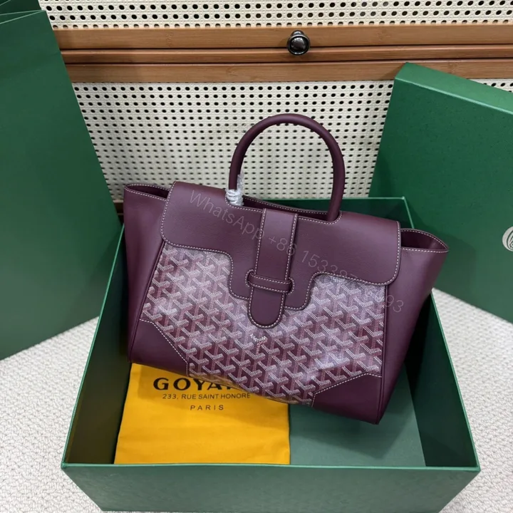 View 1 of 高仿Goyard*SAIGOC11手提托特包雙拼紫色大號免檢版