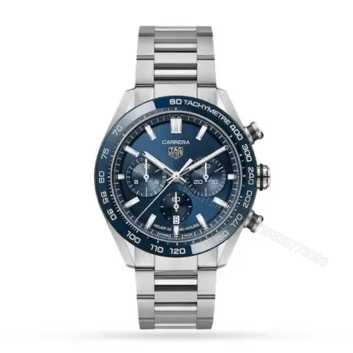 View 1 of Replica TAG Heuer Carrera Men Automatic Blue Stainless Steel Watch CBN2A1A.BA0643
