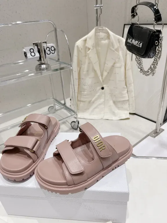 View 1 of Chic Rose-Pink Chunky Sandals with Luxe Dual Straps