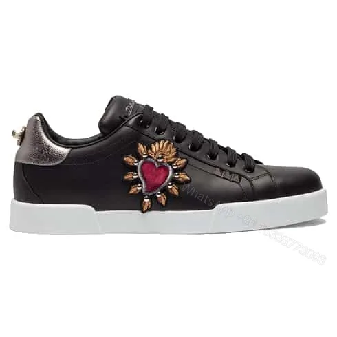 View 1 of DOLCE & GABBANA SNEAKERS PORTOFINO IN VITELLO NAPPATO CON PATCH – DG022