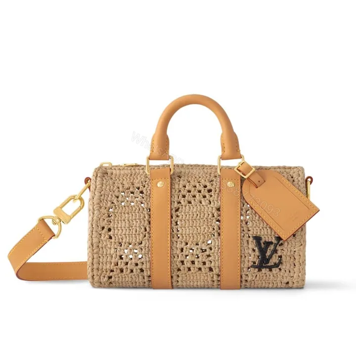 View 1 of Louis Vuitton Keepall Bandoulière 25 Natural Beige 25Cm M25010