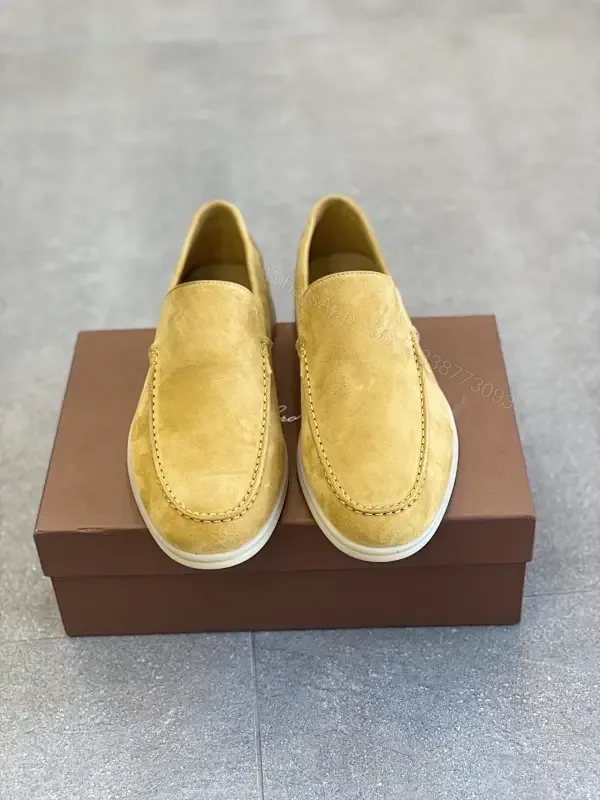 View 1 of Warm Suede Slip-Ons with Visible Craft for Everyday Luxury