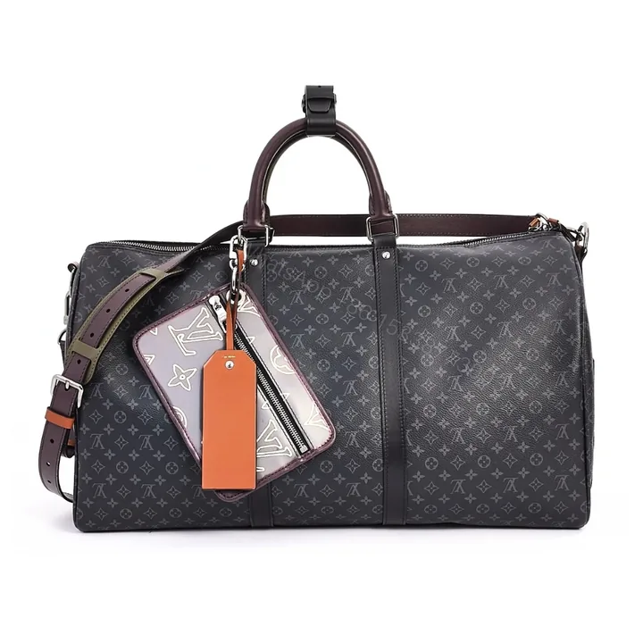 View 1 of Louis Vuitton Keepall Bandoulière 50 Monogram Canvas Black 50Cm