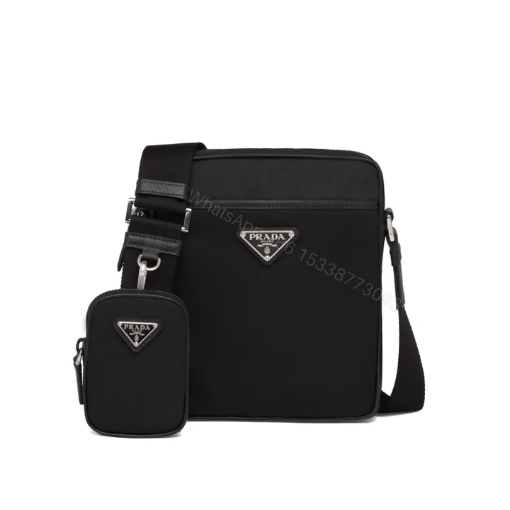 View 1 of Prada Re Nylon And Saffiano Shoulder Bag Black 20Cm