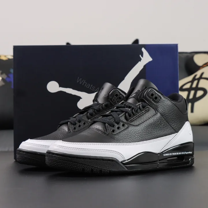 View 1 of Fragment Design x Jordan Air Jordan 3 “Black/White” Reps