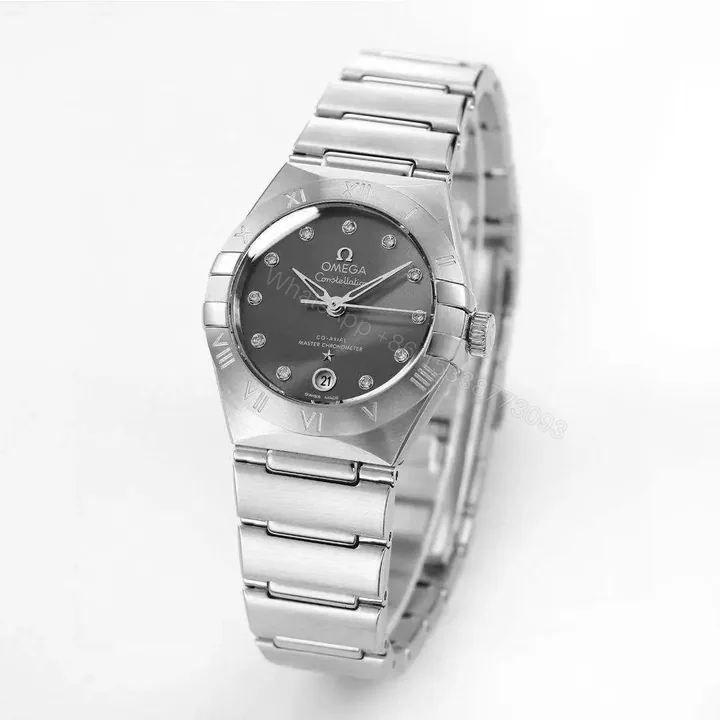 View 1 of Omega Constellation 29MM Women’s Watch V6 Version Silver with Diamond Markers Stainless Steel Bracelet