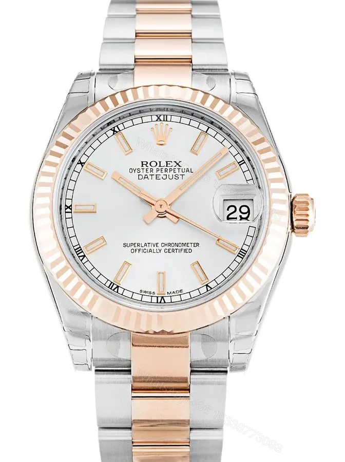 View 1 of Replica Rolex Datejust Mid-Size Silver Dial 178271 31 mm