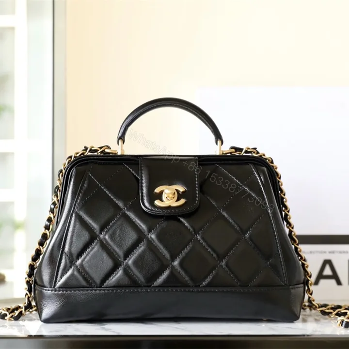 View 1 of 高仿Chanel*24A系列AS5058拋光小羊皮單肩包黑色免檢版